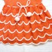 RESERVED Vintage dress, toddler 2T. Orange-red and white. Hand knit