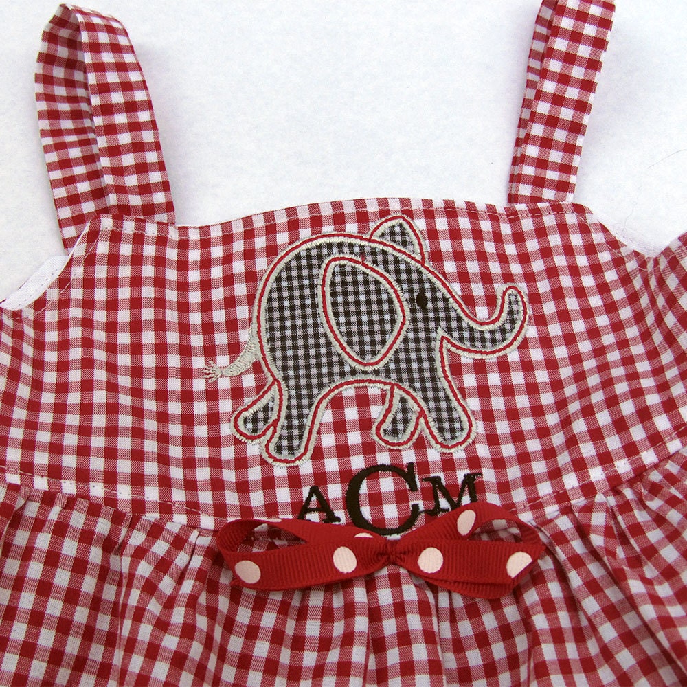 University of Alabama BAMA Baby Bloomers and Dress Monogrammed