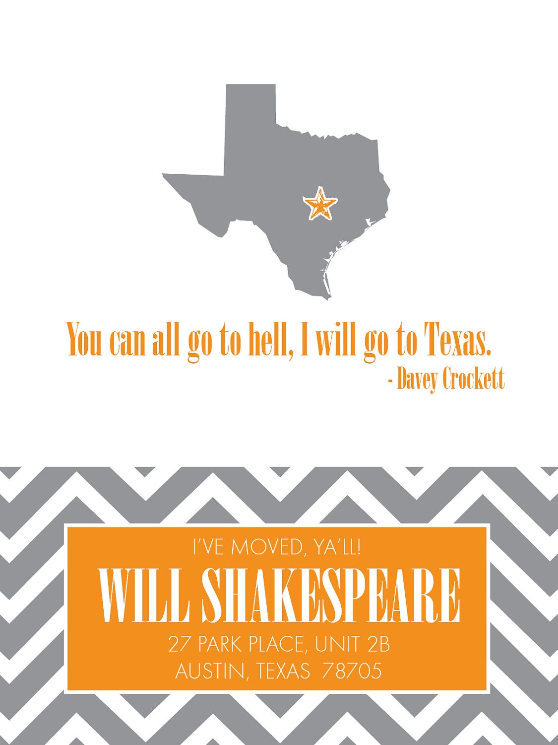Custom Printable 5.5" x 4.125" (A2) Change of Address / New House Announcement Card