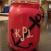 Nautical, Monogrammed Mason Jar