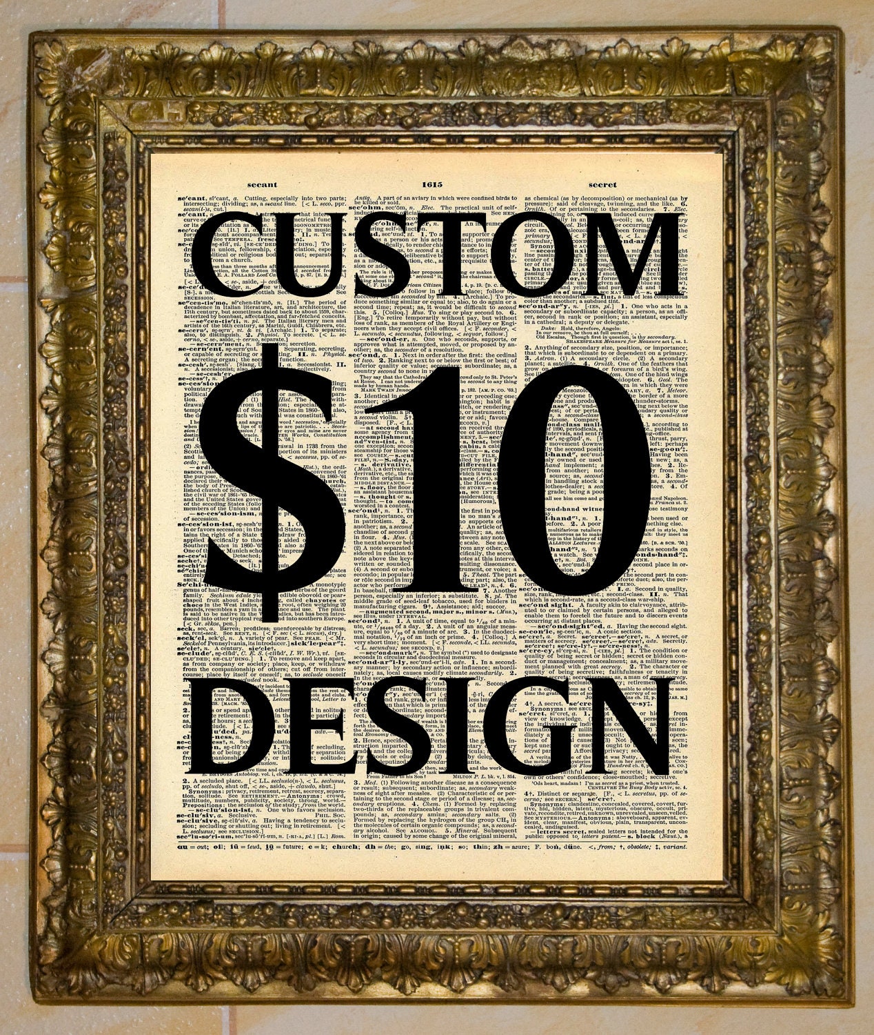Dictionary Art Custom Design