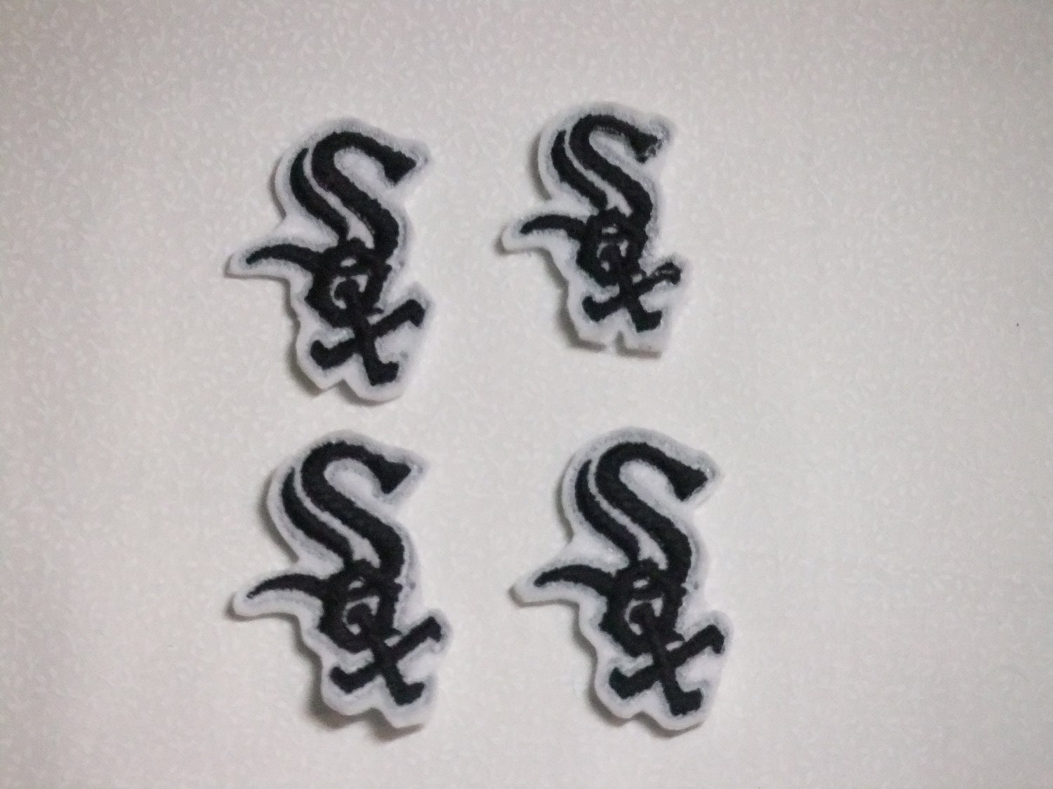 Adorable Chicago Baseball Felt Pieces Machine Embroidered for Hair Clips Bows Applique Embellishments