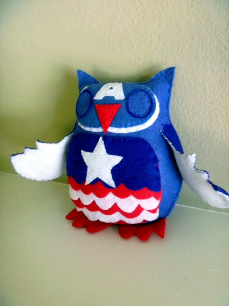 Avengers Captain America Owl Plush
