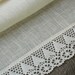 Ivory table runner natural linen and lace pure linen runner