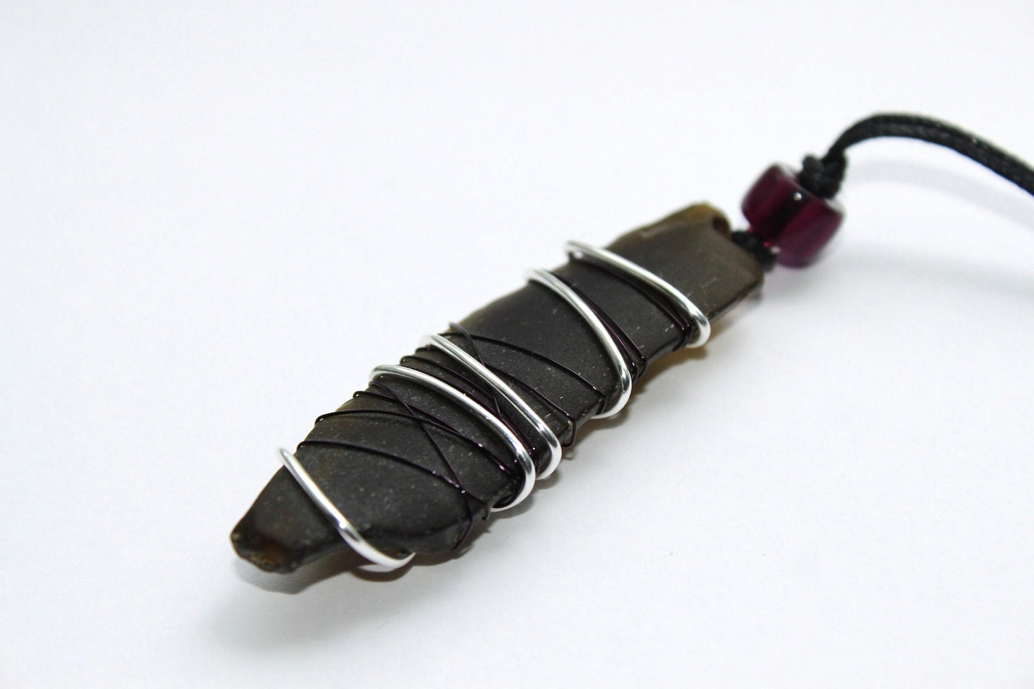 Coastline Necklace with Brown Sea Glass