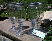 Set of 4 Mason Jar Wine Glass, Redneck with Style