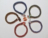 Sparkler: A bead woven diamond stitch bracelet