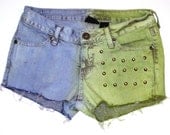 Two-tone studded shorts size 5
