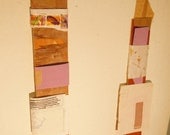 Pair of Wooden Panel Collages
