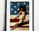 Wonder Women Retro Pop Art A3 Poster Print