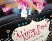 Vintage Suitcase Keepsake Trunk Wedding Baby Unique Custom