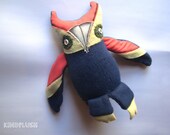 Owl plush owl plushie - Soft sculpture, waldorf toy, woodland creature, spirit animal, totem - Calypso Owl
