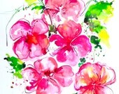 Floral Still Life Art Print from Original Watercolor Illustration by Lana Moes