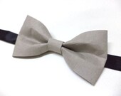 Grey bow tie made of washable kraft paper, washable craft paper bow tie, wedding bow tie, minimalist