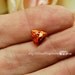 Sparkly Tangerine Orange Lab-Grown Padparadscha Sapphire Trillion Faceted Gem - Wire Jewelry Supply - Component