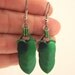 Sleek Green Small Scale Earrings, Scalemail, Scale Earrings, Aluminum Earrings