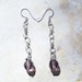 Simple Handmade Silver Wire Chain Amethyst Purple Drop Bridesmaids Earrings (made to order)