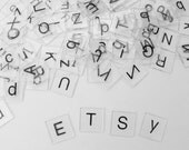 Acrylic Alphabet Tiles set of 20 Clear Tiles