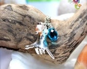 Hawaii Charm Necklace, HANG LOOSE Hawaiian Surf Jewelry with Shaka sign for surfers