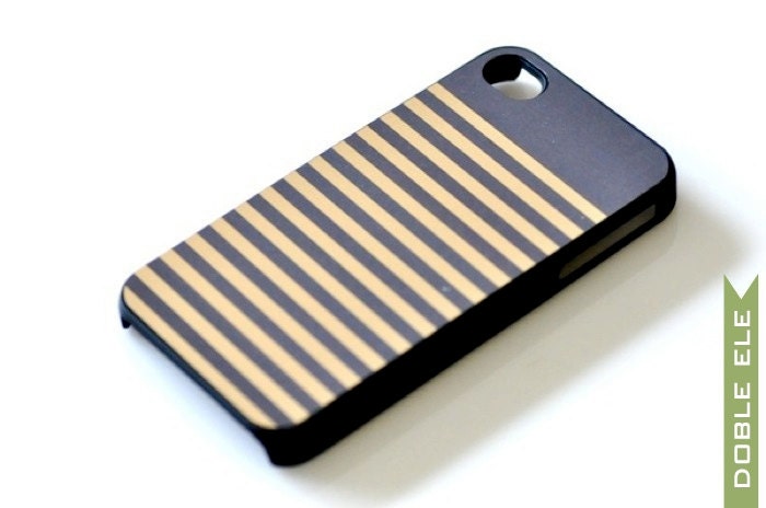 Striped iPhone Case - Yellow Dark Gray
