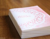 Babyshower Thank you cards in pink, set of 20 - envelopes included