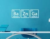 BAZINGA  35 - Vinyl Wall Art - FREE Shipping - Fun Periodic Table Decal Inspired by The Big Bang Theory
