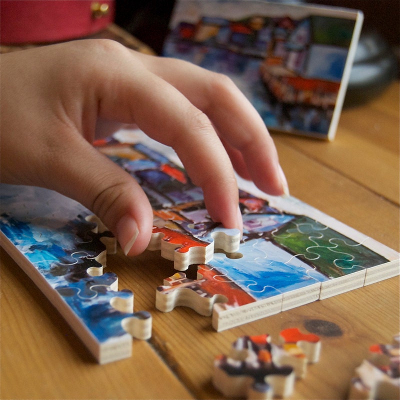 Jigsaw Puzzle, Wooden, 45 pieces - "Stonington, Maine"