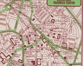 Vintage City Street Map, Wall Art Print Series, Boston, Massachusetts