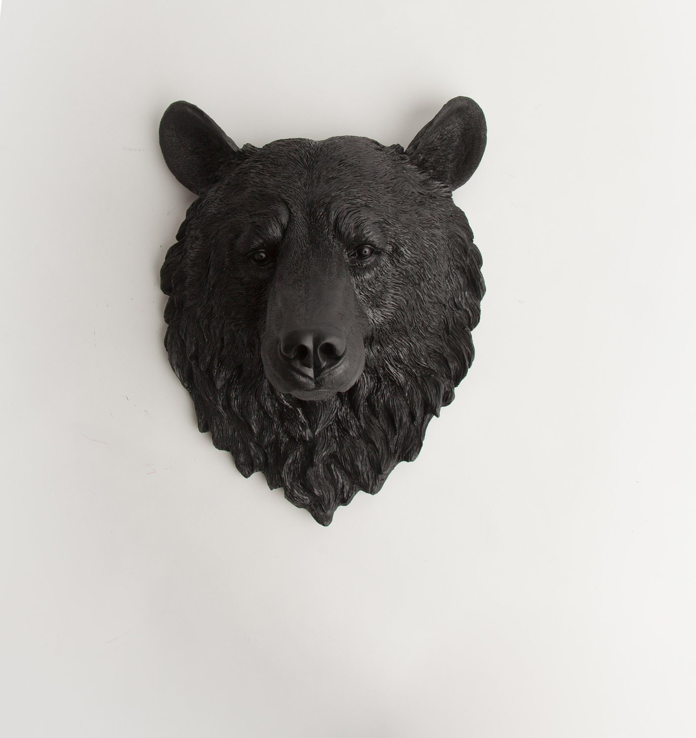 The Nordi - Black Resin Bear Head- Resin Black Faux Taxidermy- Chic & Trendy