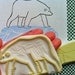 polar bear rubber stamp set - hand carved rubber stamp - hand carved stamp - polar bear and ice - set of 2