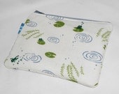 Frogs and Toads Padded Zippy Pouch --- Large Size