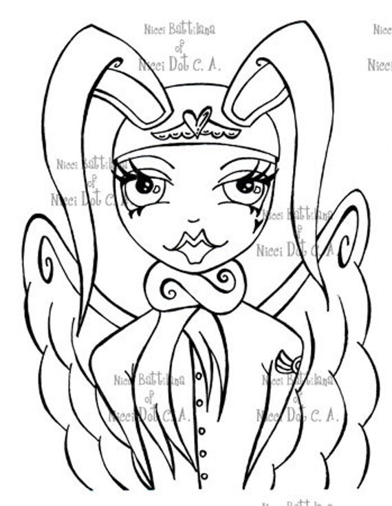 Angelic Bunny Aviator / Soldier of Love (digital stamp)