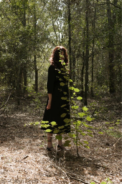 New Growth - FREE SHIPPING - Print Girl Red Hair Green Woods Trees Nature Sappling Small Hiding Portrait Photo Art Surreal Creepy Strange