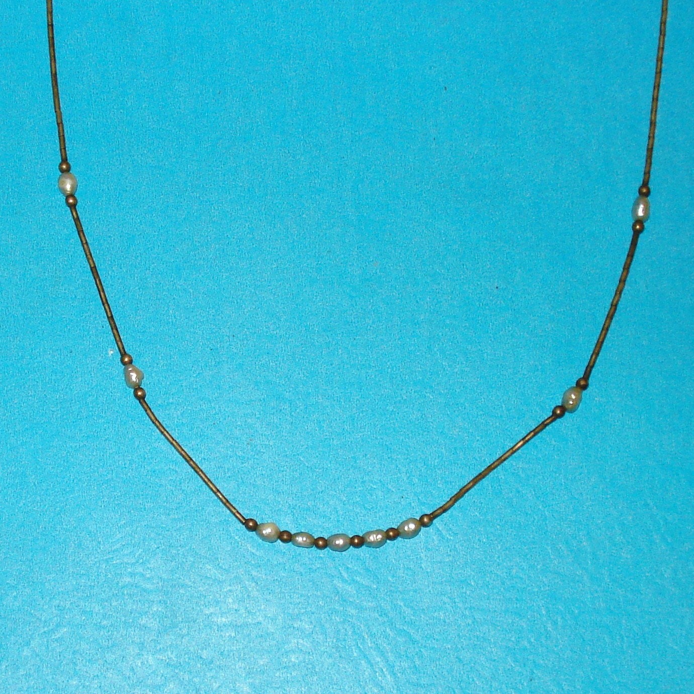 Vintage 1940s Pearl and Silver Beaded Necklace