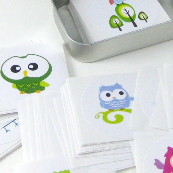 Owl Stickers STKX004 ( Set of 100 randomly picked )