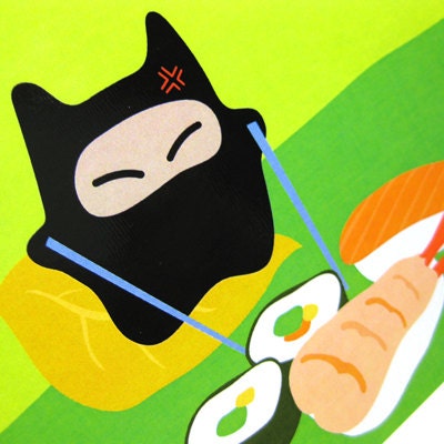Ninja Mau Plush Pillow ( Ninja Cat Pillow ) PLUP001
