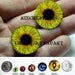 Glass Eyes - 24mm - Green Hazel Human Doll Taxidermy Eyes Handmade Glass Cabochons for Steampunk Jewelry and Pendant Making
