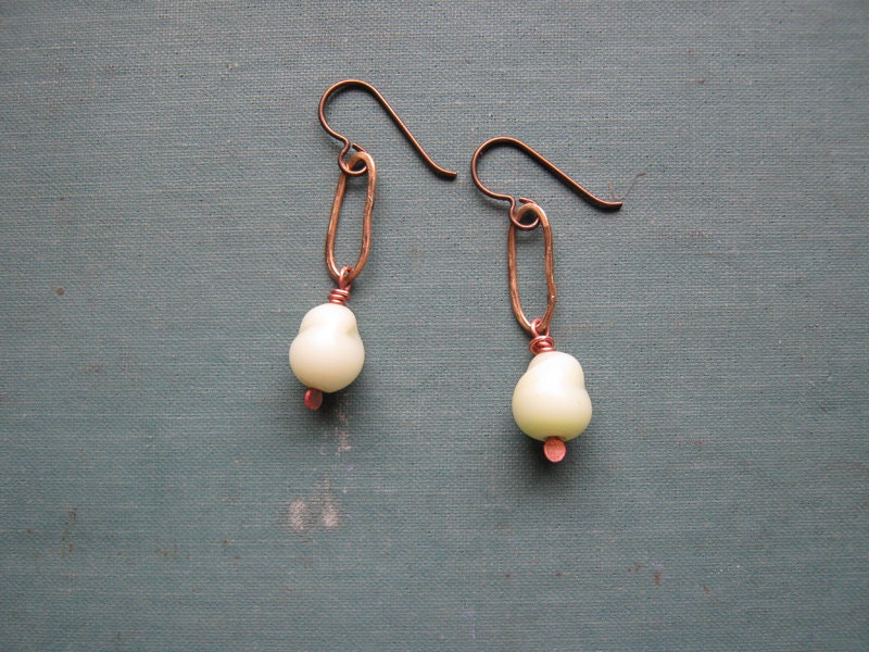 Anjou Earrings - Rustic - Vintage - Mixed Metal - Brass - Copper