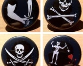 Pirate BUTTONS Set of 4 1 inch