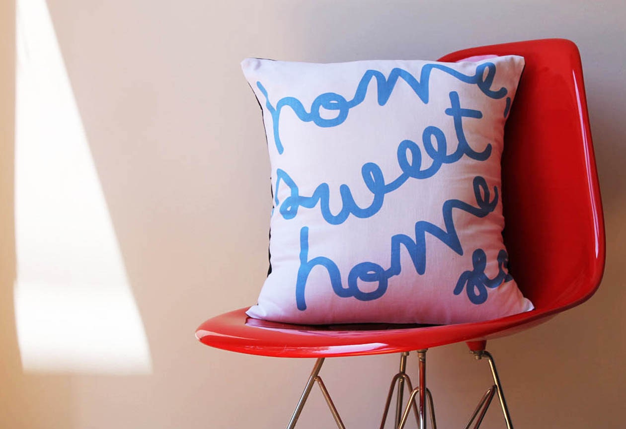 Home, Sweet Home Cushion Duckegg Blue