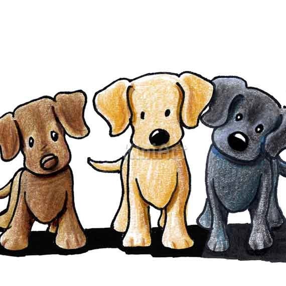 Matted Original Art Labrador Retriever Dogs ACEO Ebsq
