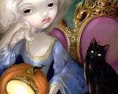 Les Vampires: Lanterne-Citrouille halloween vampire pumpkin fairy art print by Jasmine Becket-Griffith 8x10