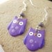 RESERVE Owl dangle earrings,metal beaded Jewelry - Night owls