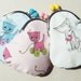 Cat Purse - Cat with kitten pink wheelie retro toy - metal frame purse - yellow bobble clasp