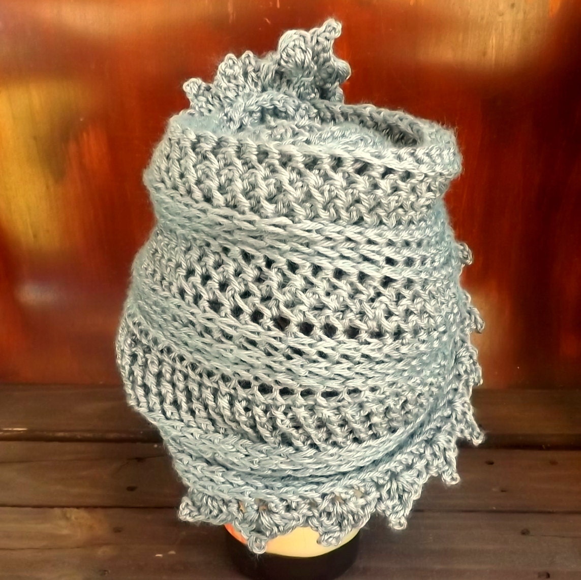 Crochet Hat Women Hat - LAUREN Cloche Hat in Gray with Flower - Cloche Hat - Womens Crochet Cloche Hat - Crochet Womens Hat - Gothic Hat