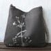 Hemp Messenger Bag with Songbird on Flower Organic Cotton Lining - Charcoal Gray