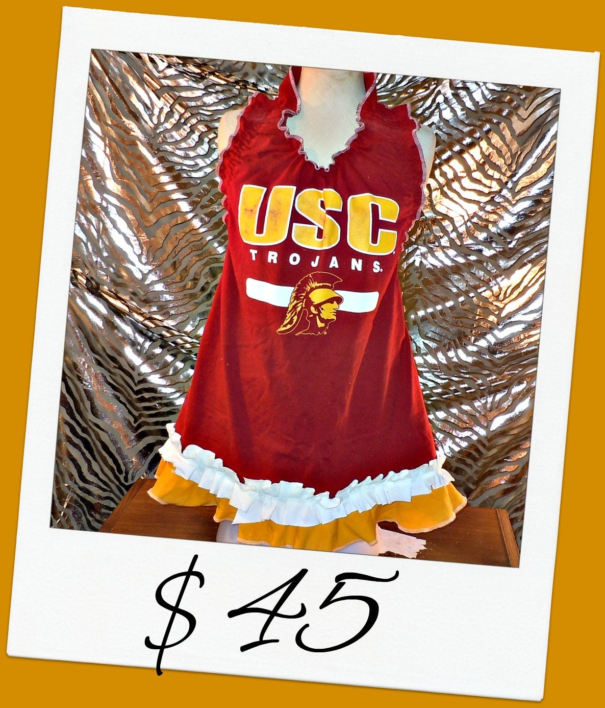 Women's USC Trojans ButterCream Halter Size L