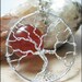 Blood Moon - Tree of Life Pendant in Sterling Silver Wire with Red Agate Gemstone Full Moon Limited Edition PhoenixFire Designs Original