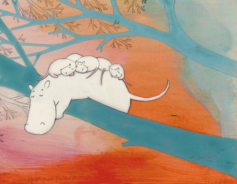 Hippossums - Signed Art Print