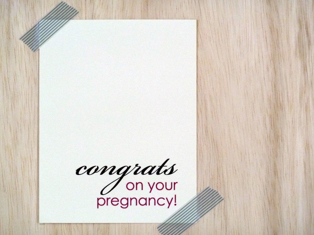 Baby Shower Card - Congrats on Your Pregnancy